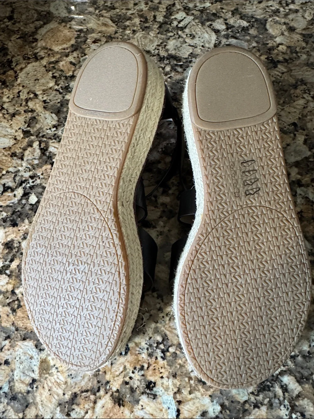 Michael Kors Black Espadrille Platform Slingback Sandals
